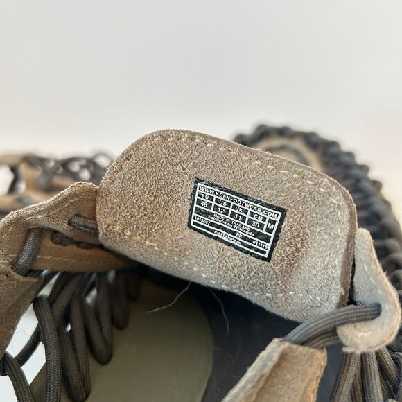 Keen Uneek Paracord Bungee Sandals Mens Size 12 Brown Closed Toe Hiking Water